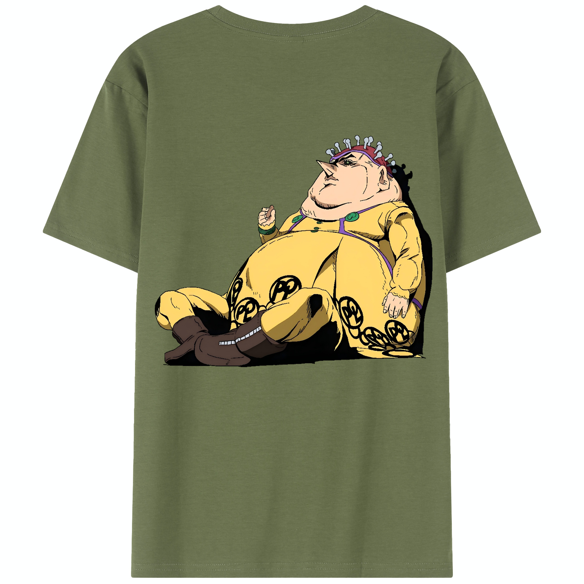 （画像用） ジョジョの奇妙な冒険 ポルポ JoJo's Bizarre Adventure Polpo 綿100％半袖Tシャツ（背面プリント）